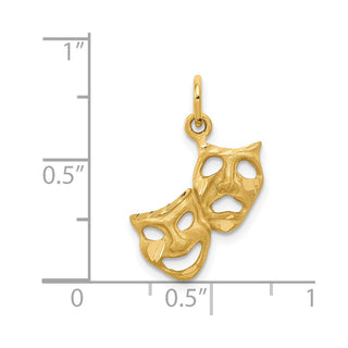 14k Yellow Gold Comedy/Tragedy Charm C1088