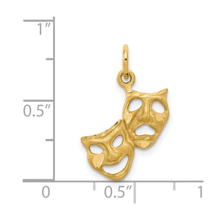 14k Yellow Gold Comedy/Tragedy Charm C1088