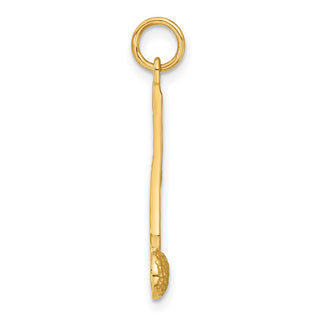 14k Yellow Gold Musical Note Charm C1093