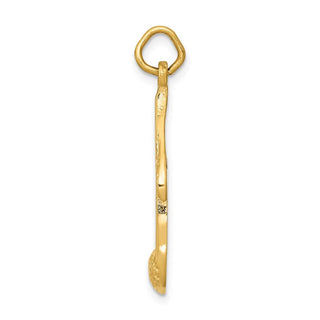 14k Yellow Gold Musical Note Charm C1093