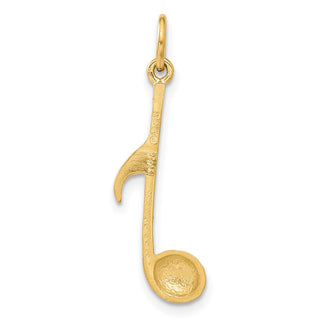 14k Yellow Gold Musical Note Charm C1093