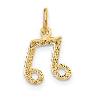 14k Yellow Gold Musical Notes Charm C1094