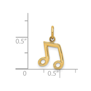 14k Yellow Gold Musical Notes Charm C1094