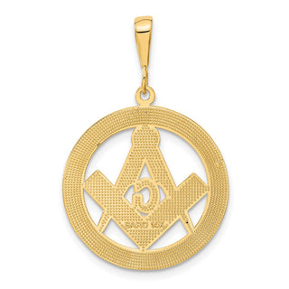 14k Yellow Gold Large Masonic Pendant