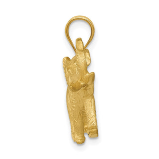 14k Yellow Gold Elephant Pendant C110