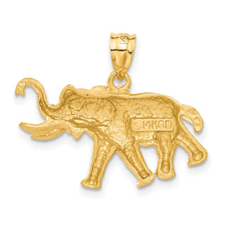 14k Yellow Gold Elephant Pendant C110