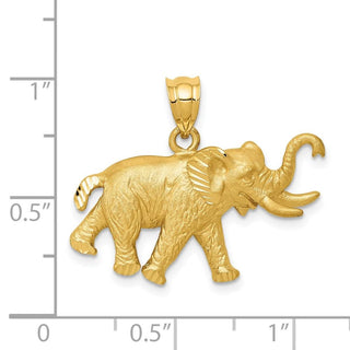 14k Yellow Gold Elephant Pendant C110