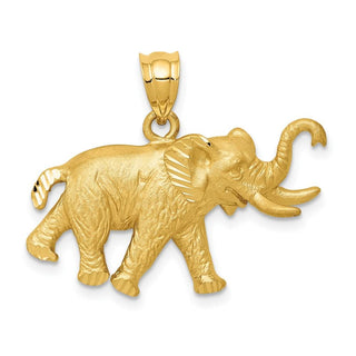 14k Yellow Gold Elephant Pendant C110