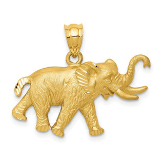 14k Yellow Gold Elephant Pendant C110