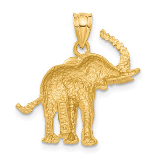 14k Yellow Gold Elephant Pendant C112