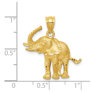 14k Yellow Gold Elephant Pendant C112