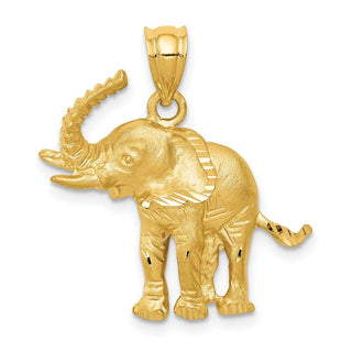 14k Yellow Gold Elephant Pendant C112