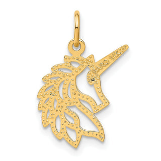 14k Yellow Gold Unicorn Head Pendant C1144