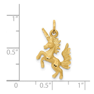 14k Yellow Gold Dancing Unicorn Charm