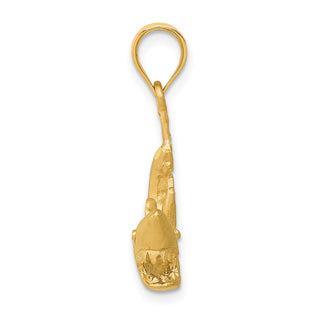 14k Yellow Gold Shark Pendant C116