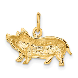 14k Yellow Gold Pig Charm C1160