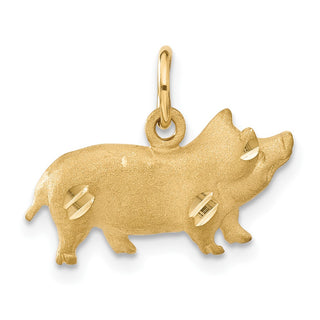 14k Yellow Gold Pig Charm C1160