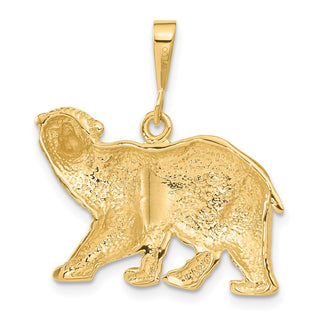14k Yellow Gold Polar Bear Pendant