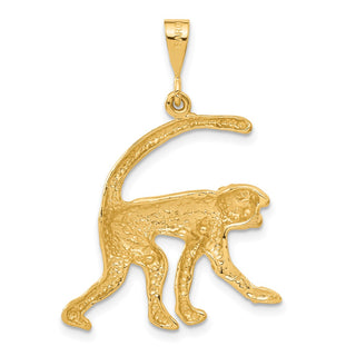 14k Yellow Gold Monkey Pendant
