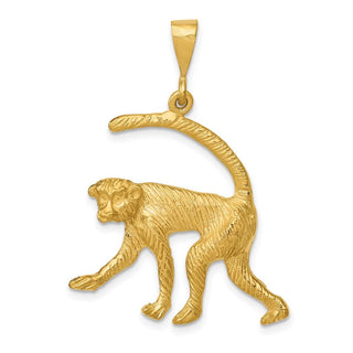 14k Yellow Gold Monkey Pendant