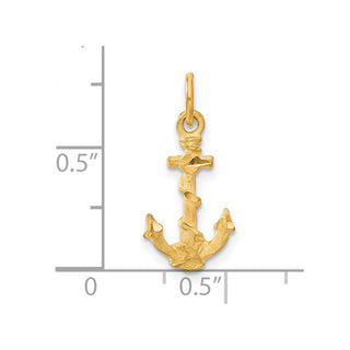 14k Yellow Gold Anchor Charm C1170