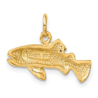 14k Yellow Gold Fish Charm