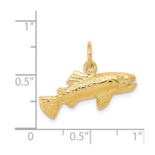 14k Yellow Gold Fish Charm