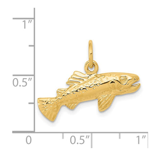 14k Yellow Gold Fish Charm