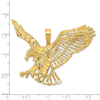 14k Yellow Gold Large Eagle Pendant