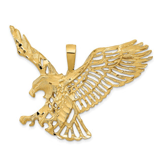 14k Yellow Gold Large Eagle Pendant