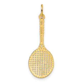 14k Yellow Gold Tennis Racquet Charm C1224