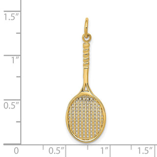14k Yellow Gold Tennis Racquet Charm C1224