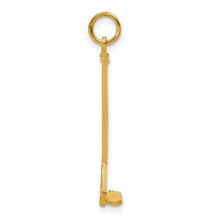14k Yellow Gold Hockey Stick Charm