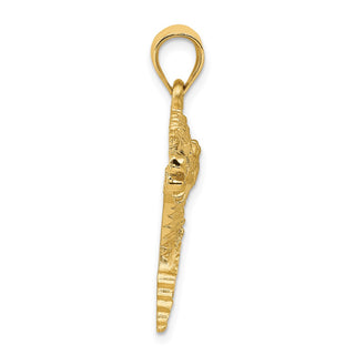 14k Yellow Gold Alligator Pendant