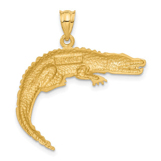 14k Yellow Gold Alligator Pendant