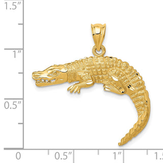 14k Yellow Gold Alligator Pendant