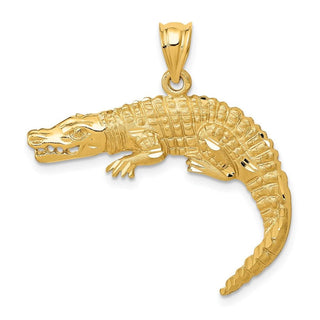 14k Yellow Gold Alligator Pendant