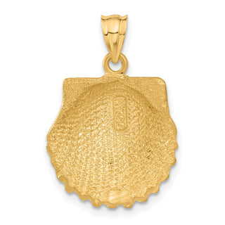 14k Yellow Gold Seashell Pendant C129
