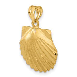 14k Yellow Gold Seashell Pendant C129