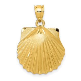 14k Yellow Gold Seashell Pendant C129