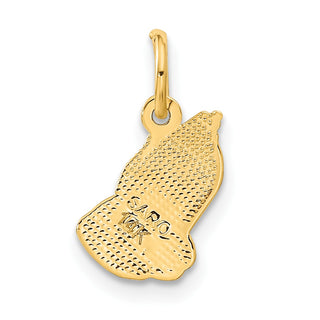 14k Yellow Gold Praying Hands Charm C1304