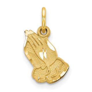14k Yellow Gold Praying Hands Charm C1304