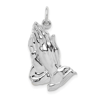 14k White Gold Praying Hands Charm