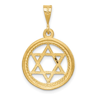 14k Yellow Gold Star Of David Pendant