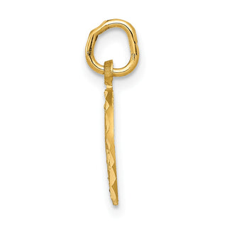 14k Yellow Gold Eternal Life Cross in Circle Charm C1315