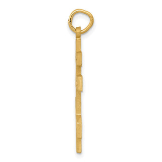 14k Yellow Gold Eastern Orthodox Cross Pendant C1321