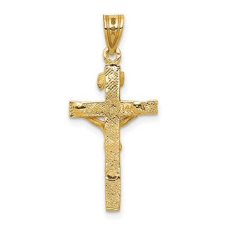 14k Yellow Gold Inri Crucifix Pendant C1344