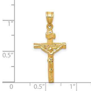 14k Yellow Gold Inri Crucifix Pendant C1344