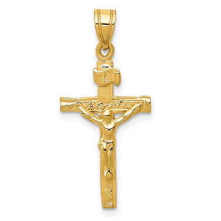 14k Yellow Gold Inri Crucifix Pendant C1344