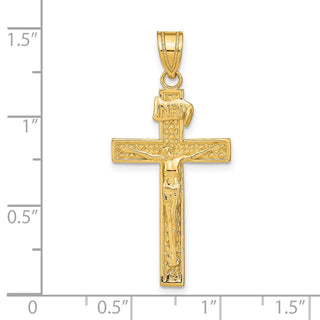 14k Yellow Gold Inri Crucifix Pendant C1345